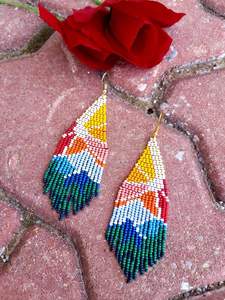 Pendientes de gota con cuentas de diseñador hechos a mano para eventos especiales coloridos al por mayor de moda para niñas y mujeres por HF CRAFTS - Product Image 5