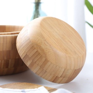 Biodegradable tableware set bamboo <b>wooden</b> <b>wooden</b> <b>fruit</b> bowls salad mixing bowl from Vietnam - Product Image 3