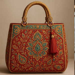 Luxury jewel-encrusted ivory <b>satchel</b>. Premium design. Available at wholesale prices. - Product Image 3