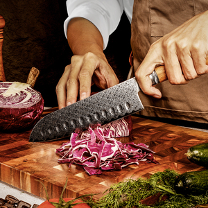 Commandes en gros personnalisées Service OEM ODM Couteau de chef de cuisine professionnel japonais en acier Damas et manche Oliver - Product Image 4