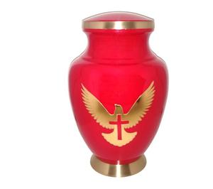 โกศบรรจุอัฐิรูปนกอินทรีบินสวยงาม ขนาดใหญ่ สูง 26 ซม. สีแดงสด - Product Image 2