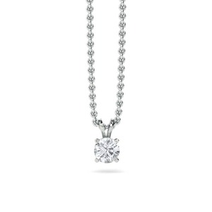 Colgante Clásico de Diamante de Corte Redondo con 4 Garras, 0.30 Ct, Diamante Cultivado en Laboratorio en Platino, para Bodas, Compromisos y Fiestas - Product Image 3