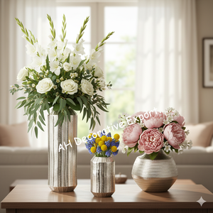 Vase Trompette en Métal Doré Mat Moderne de Luxe Centre de Table de Mariage Forme de Gourde - Product Image 5