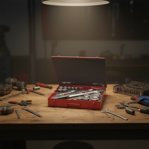 Usag Assorted Sheet Steel <b>Box</b> with 17pcs Hexagonal Sockets - Product Image 3