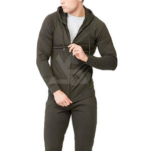 Sudadera con Capucha y Cremallera para Hombre, Estilo Urbano de Invierno, Mezcla de Algodón/Poliéster, Felpa, Tinte Liso, Personalizable, Alta Calidad, Ecológica - Product Image 4