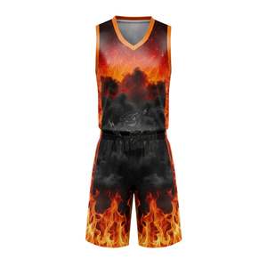 Compre Conjuntos de Uniformes de Baloncesto Personalizados, Sublimación Metálica 3D, Malla de Poliéster, Jersey y Pantalones Cortos para Equipos Juveniles Masculinos - Product Image 4