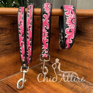 Nouvelle usine personnalisé concepteur de luxe usiné à la main collier de chien en cuir véritable colliers de chien laisses peau de vache chien trafic ensembles de plomb - Product Image 1