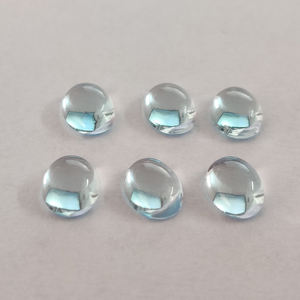 Cabujones ovalados de Topacio azul cielo Natural, cabujones ovalados de 8x6mm, para hacer joyas, piedra suelta - Product Image 3