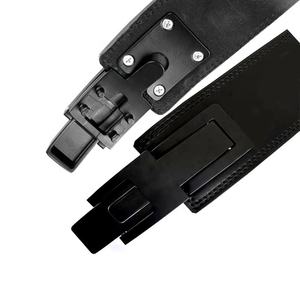 Ceinture de dynamophilie en cuir de vachette de haute qualité pour l'haltérophilie large de gymnastique de fitness avec boucle à levier solide - Product Image 6