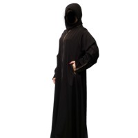 Abaya Recta de Chifón de Marca de Calidad Superior para Mujer Musulmana, Vestido 2025 Dubai, Manga Larga, Diseño Sencillo, Bordado Natural