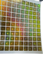 Autocollant holographique 3D de couleur dorée, forme ovale, avec fonction anti-rayures, pour téléphone portable, écouteurs, appareil photo, ordinateur (matériau PET)
