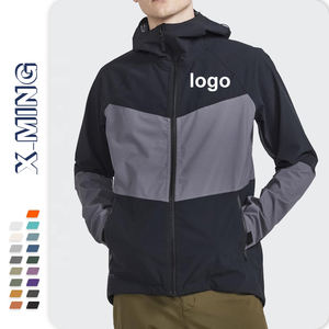แจ็กเก็ตกีฬาลำลองมีฮู้ดของผู้ชายเสื้อแจ็คเก็ตกลางแจ้งคอลเลอร์มีฮู้ดโลโก้ตามสั่ง - Product Image 5