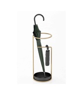 Porte-parapluie en métal de style vintage robuste pour les entrées de bureau occupées et les couloirs spacieux avec un design artistique orné