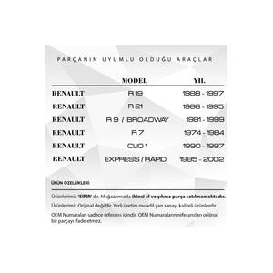 Levier d'ouverture de fenêtre pour Renault R7 R9 Clio1 R19R21 Rapid - Product Image 2