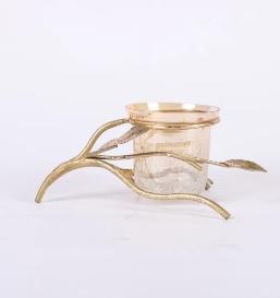 Bougeoir en métal géométrique noir à 3 bras bougeoir décoratif de table fait à la main en gros bougeoir en métal noir - Product Image 4