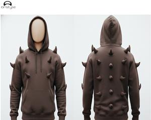 Sudadera con capucha de poliéster/algodón teñida lisa de invierno de moda para hombres y mujeres ropa de calle de lana de alta calidad - Product Image 4