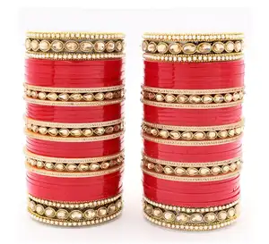 Bridal Bangles Set Bridal Chura Kundan Churi Set Thiết Kế Thời Trang Độc Quyền Wedding Bangles Mới Nhất 2023 Trang Sức Cho Phụ Nữ