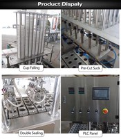 Machine de remplissage et de scellage de pots de yaourt, machine d'emballage personnalisée pour pots en plastique, fabriquée en usine, pour le yaourt