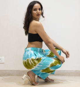 Vibrant and Relaxed Rayon Tie-Dye <b>Women</b> Resort Wear <b>Trouser</b> Dress With Pockets for <b>Women</b>-Flattering and Comfortable <b>Summer</b> Wear - Product Image 3