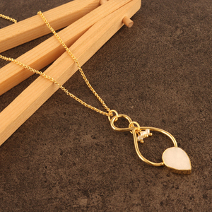 Colgante con diseño de pera para mujer, collar de cadena ajustable, joyería de moda - Product Image 5