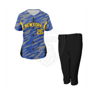 Uniforme de softbol transpirable de alta calidad, ropa deportiva hecha de poliéster de tela suave - Product Image 2