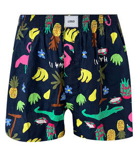 Caleçon élégant et léger en coton pour hommes Design à carreaux durable respirant tricoté Logo personnalisé écologique pour le salon - Product Image 6