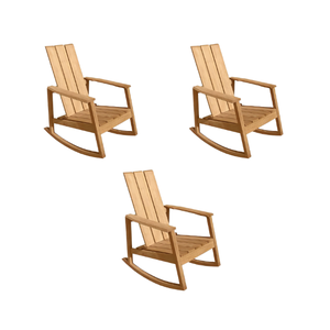 Mecedoras de teca de madera modernas de nuevo diseño, muebles de exterior originales de Indonesia - Product Image 3