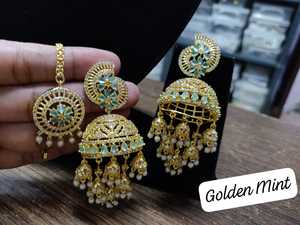 Jhumkka Jhumkas หรูหราสำหรับผู้หญิงเหมาะสำหรับใส่ไปงานปาร์ตี้เทศกาล - Product Image 3
