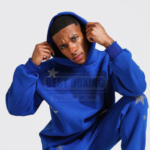 Chándal de diamantes de imitación para hombre con diseño brillante y ajuste delgado para ropa de calle elegante chándal de diamantes de imitación para hombre - Product Image 4