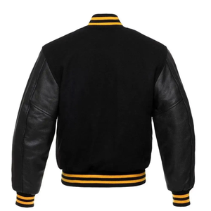 OEM personalizado lienzo manga Chenille bordado bombardero vuelo Chicago equipo Vintage Letterman Varsity chaqueta de invierno - Product Image 3