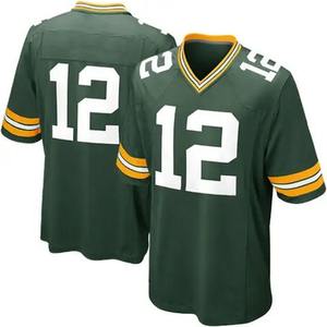 Jersey de Fútbol Americano Personalizado al por Mayor de la Mejor Calidad, Jersey de Fútbol Retro Unisex con Cuello, Malla Transpirable 100% Poliéster OEM - Product Image 3