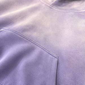 Streetwear personnalisé unisexe surdimensionné Baggy Boxy français éponge pull sweat Vintage délavé à l'acide blanc recadrée à capuche hommes - Product Image 6