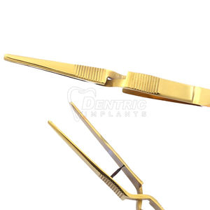 Pince de Debakey cardiovasculaire manuelle en acier inoxydable revêtue d'or de 12cm avec broche d'alignement 5.3 implants dentriques modèle DI-CVSI184 - Product Image 4