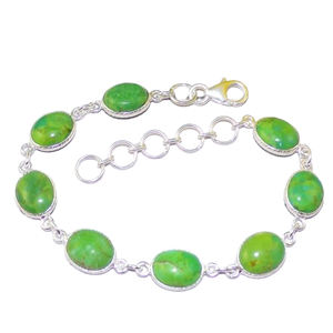 Pulsera de Tenis de Plata de Ley 925 con Jade, Hecha a Mano, para Mujer, con Sello 925, Joyería de Plata Fina, Regalo - Product Image 1