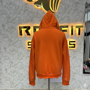 Sweat à capuche zippé pour homme, design unique, imprimé, rembourré, 100% coton, fabriqué en usine pour la saison hivernale, prix bas, sweat à capuche très demandé - Product Image 4