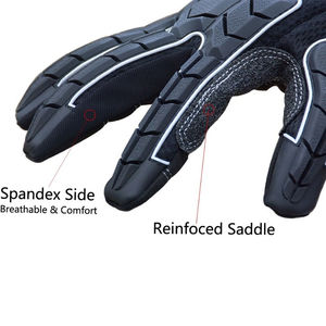 Precio al por mayor, gran oferta, guantes de seguridad mecánicos hechos con material de alta calidad y alto estándar, guantes de cuero sintético con infusión de carbono - Product Image 6