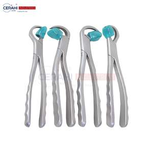 Juego de instrumentos quirúrgicos dentales Fuente de alimentación manual Fórceps de extracción estándar 20 parachoques gratis para extracción de dientes de acero - Product Image 6