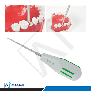 Perioteuse dentaire professionnelle droite 2,0 mm avec manche PPU, instrument chirurgical manuel d'extraction dentaire atraumatique, instrument chirurgical pour racines, CE - Product Image 6
