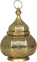 Antique or et laiton métal lanterne chandeliers élégant décor à la maison de Noël avec des pots de bougie en bois-Vente en gros