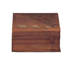 Gran oferta, caja de madera moderna hecha a mano de lujo, artesanías de madera personalizadas con diseño único, caja de madera tallada a mano barnizada de alta calidad - Product Image 3