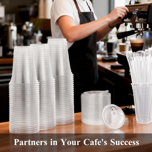 Gobelets froids biodégradables sans BPA en PET/PLA - Gobelets jetables étanches et résistants au congélateur pour les fêtes, les mariages, le camping et les événements - Product Image 6