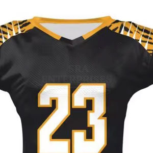 Maillot de football américain unisexe imprimé personnalisé meilleure qualité respirant léger 100% polyester séchage rapide antibactérien UV - Product Image 5