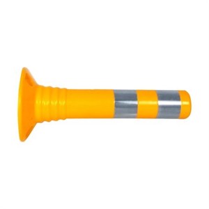 Juego de 10 Postes Delimitadores Flexibles Amarillos de 45 x 8 cm con Cinta Reflectante de PVC para Seguridad Vial y de Tráfico - Product Image 5
