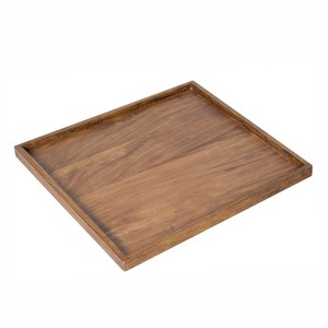 Plateau de service en bois de manguier de forme rectangulaire sur mesure avec poignées Plateau de service en bois fait main pour hôtels et restaurants - Product Image 3