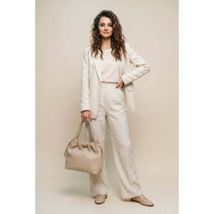 Soft Handbag in Genuine Dollaro Leather - Made in <b>Italy</b> - Art. 26100 - Product Image 2
