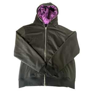 เสื้อฮู้ดดี้ผ้าฟลีซผสมโพลีเอสเตอร์/คอตตอน แบบสั่งทำจากโรงงาน ไซส์ XL กระเป๋าแบบจิงโจ้ ซับในผ้าไหม ลายปักดิจิทัล สำหรับฤดูหนาว - Product Image 2