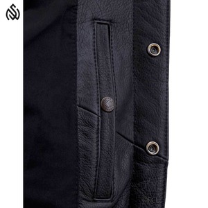 Buena calidad 100% cuero hecho moda chaleco precio razonable hombres ropa transpirable cuero chaleco para hombres - Product Image 5