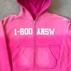 เสื้อฮู้ด320gsm ฟอกสีกรดสำหรับผู้ชายและผู้หญิงเสื้อผ้าแนวสตรีทแวร์เปิดไหล่มีฮู้ดผ้าเย็บปักและติดพลอยเทียมมีซิปรูดสำหรับผู้ชาย - Product Image 5
