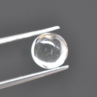 Lot de 25 cabochons ronds en quartz cristal naturel transparent de 4 mm, épaisseur 2,6 mm, pierres précieuses de 7,65 carats, vente Iroc, haute qualité, en vrac