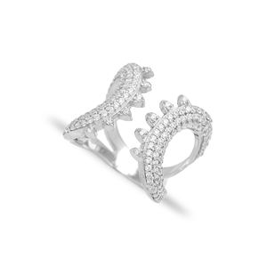 Forma única delicada elegante turco al por mayor hecho a mano ajustable 925 anillo de plata esterlina diseño geométrico joyería fina - Product Image 1